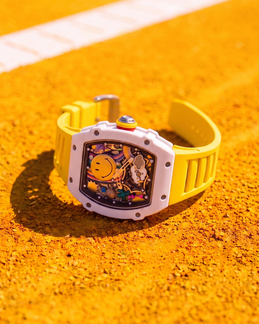 DM 88-01 Smiley skeleton watch, detail view