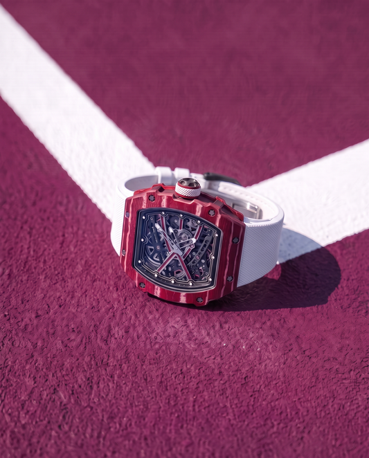 DM 35-12 Roselique skeleton watch, detail view